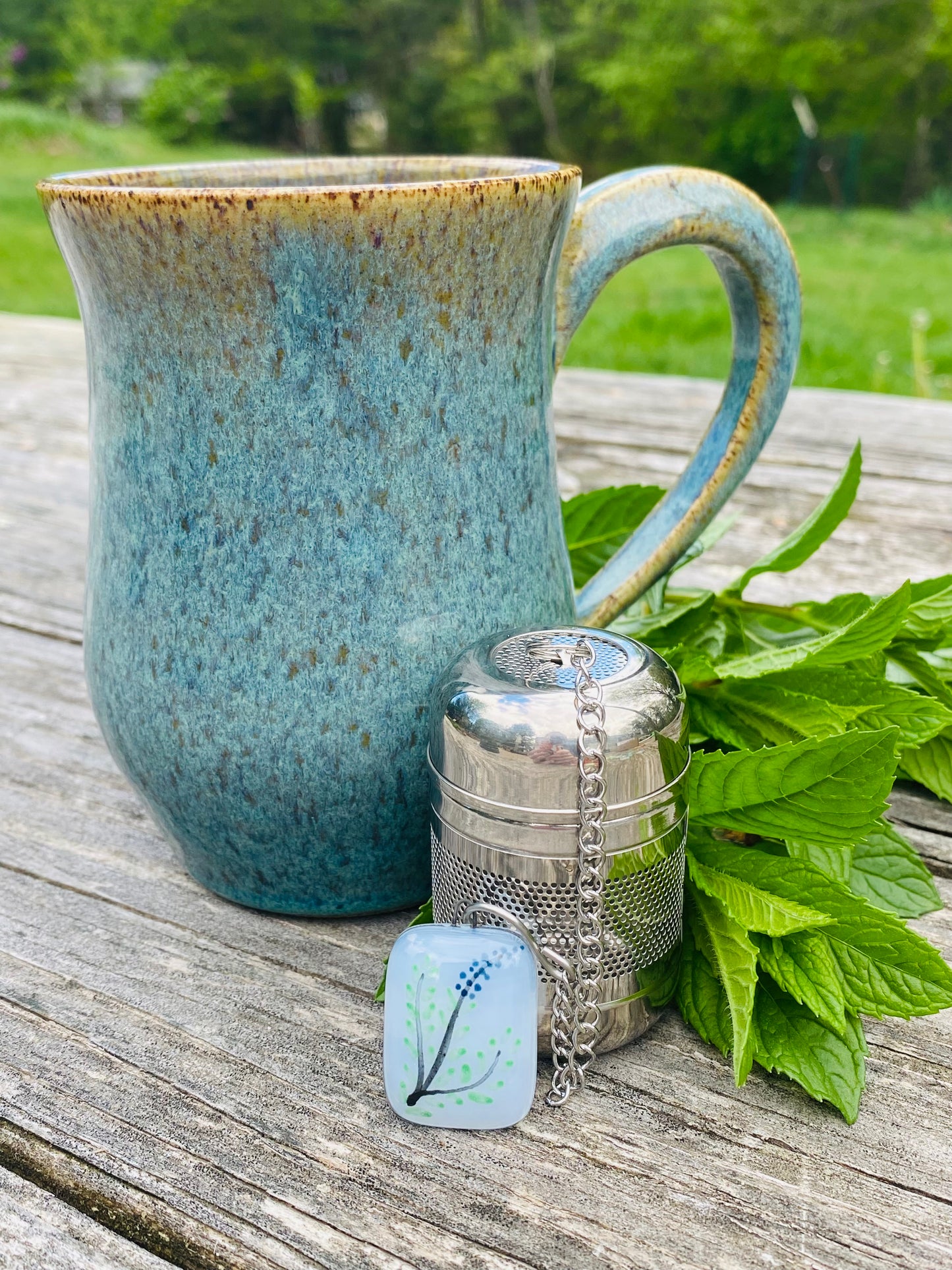 Lavender Glass Charm Tea Infuser
