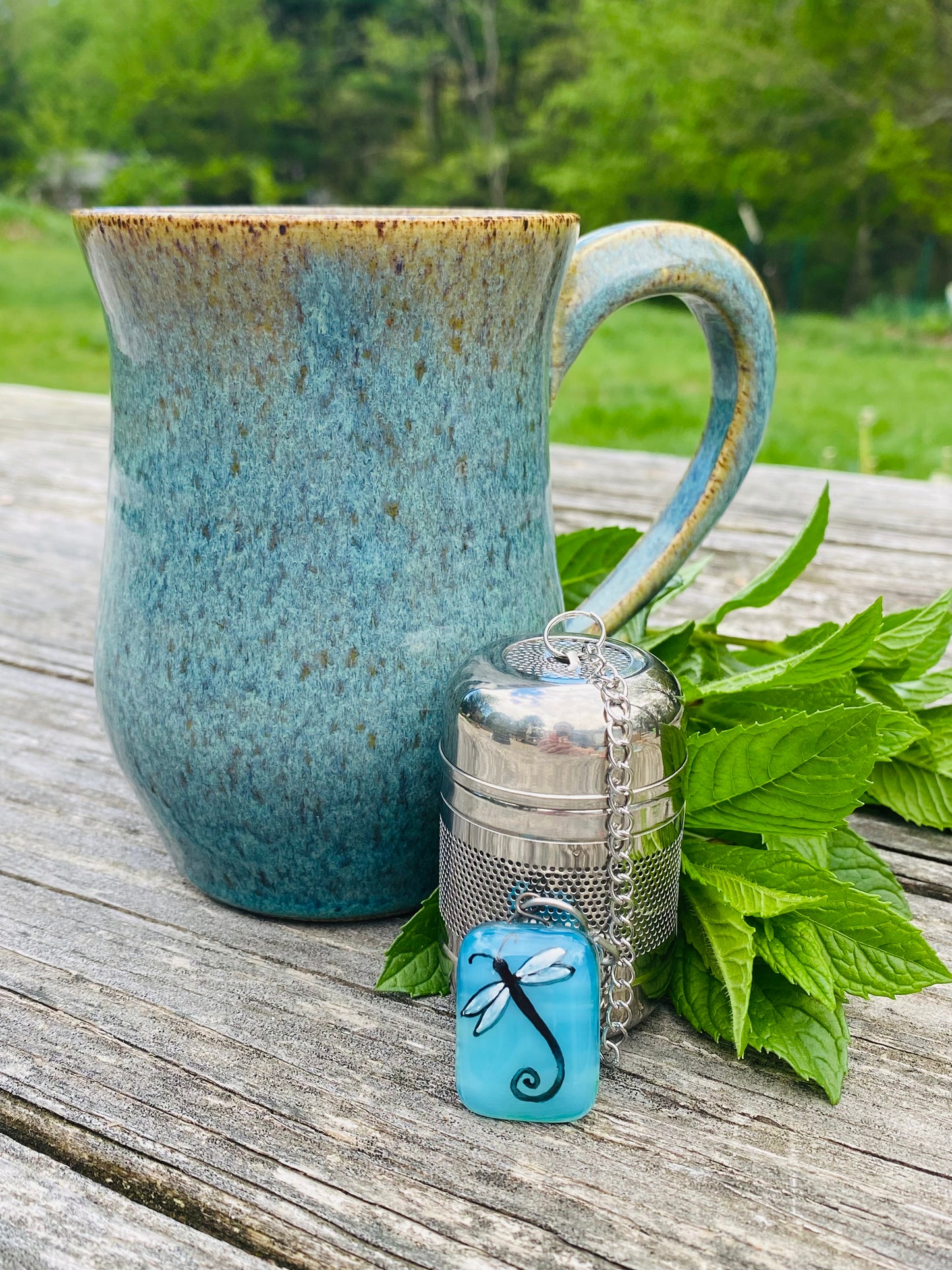 Dragonfly Glass Charm Tea Infuser