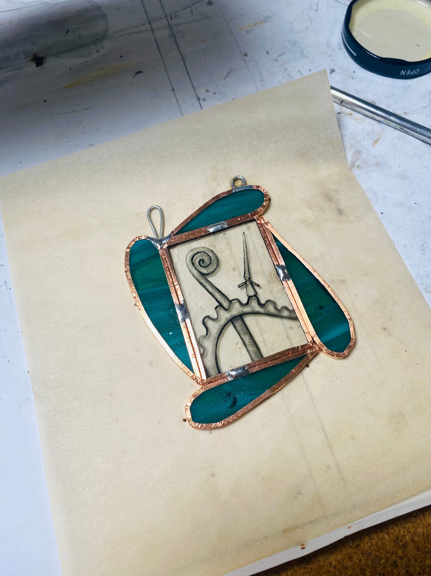 A Cog Among The Weeds in Teal