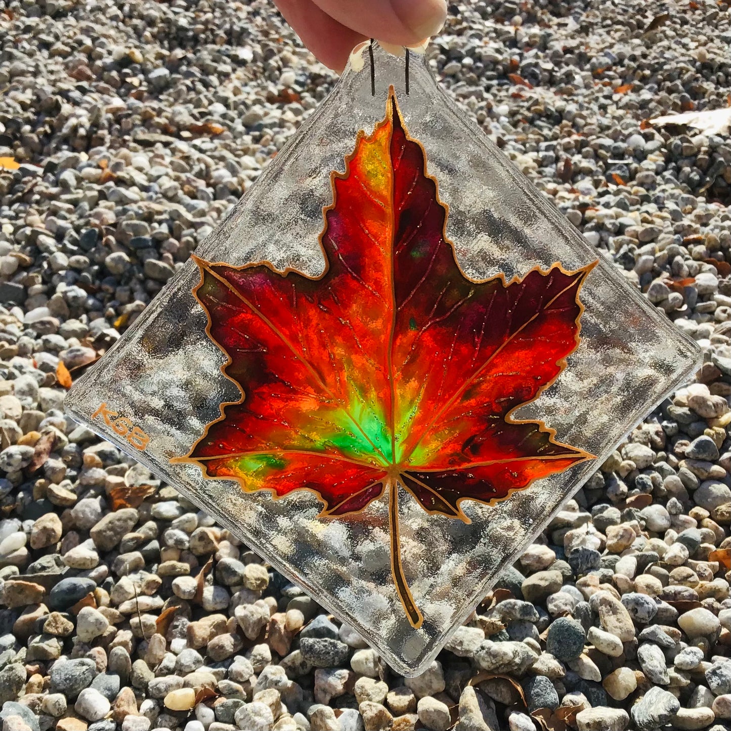 Fall Maple Leaf Sun Catcher