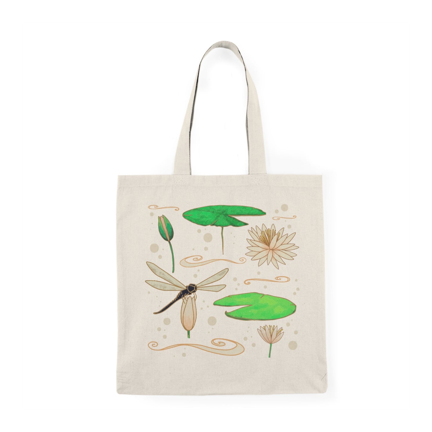 Water Lily Canvas Tote Bag