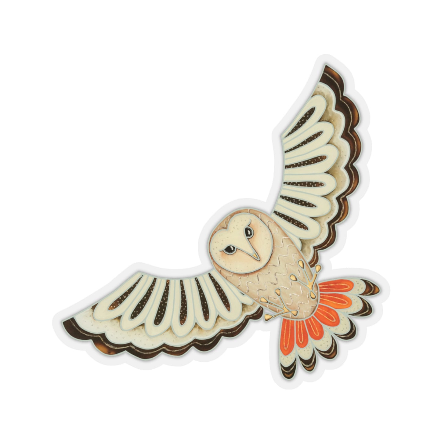 Barn Owl Kiss-Cut Stickers