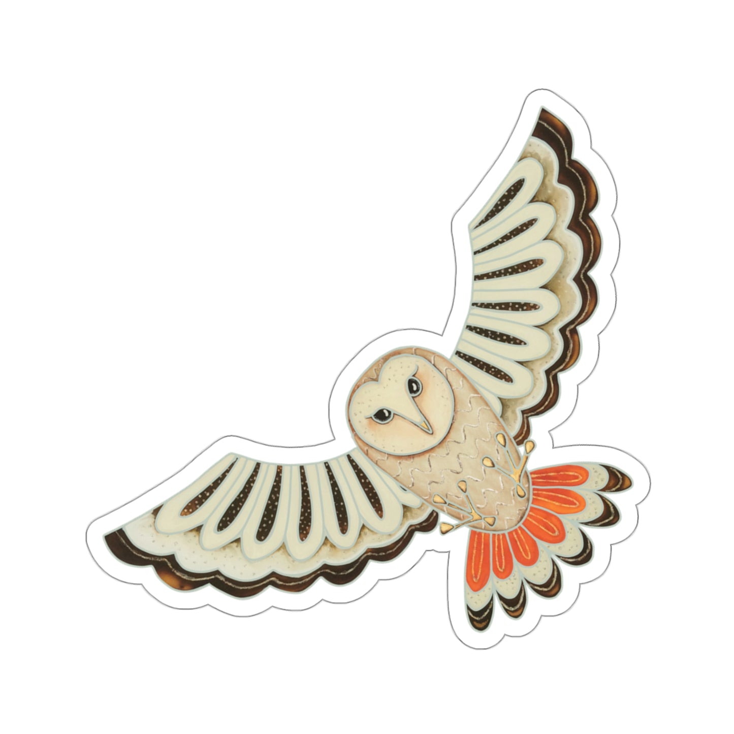 Barn Owl Kiss-Cut Stickers