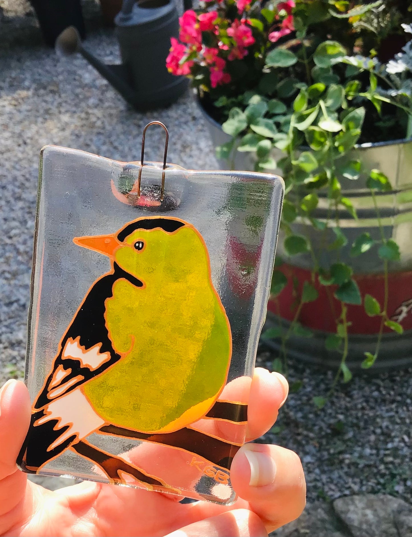 Yellow Finch Sun Catcher