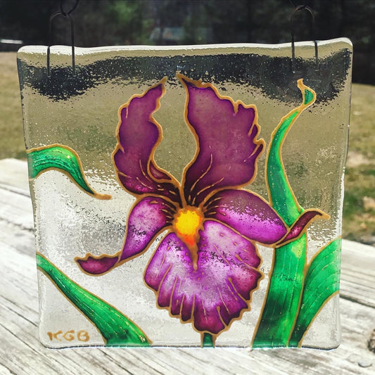 Purple Iris Sun Catcher