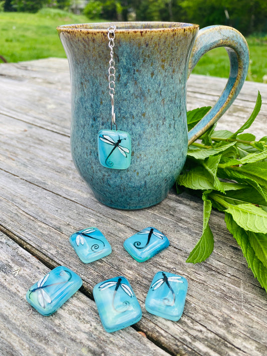 Dragonfly Glass Charm Tea Infuser