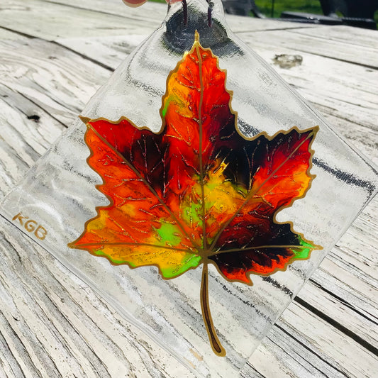 Fall Maple Leaf Sun Catcher