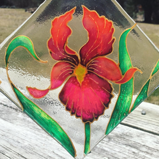 Red Iris Sun Catcher