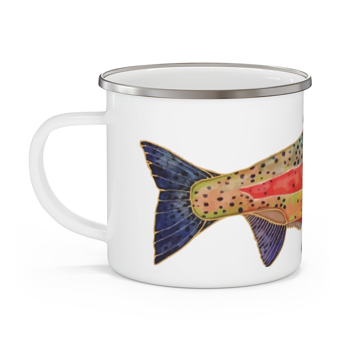 Rainbow Trout Enamel Camping Mug