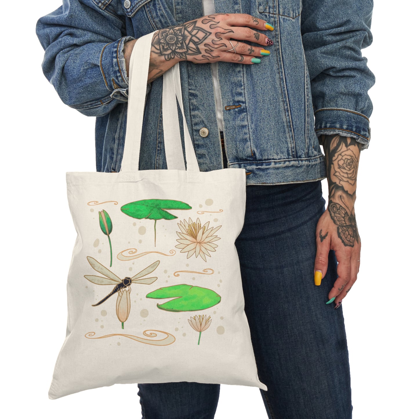 Water Lily Canvas Tote Bag