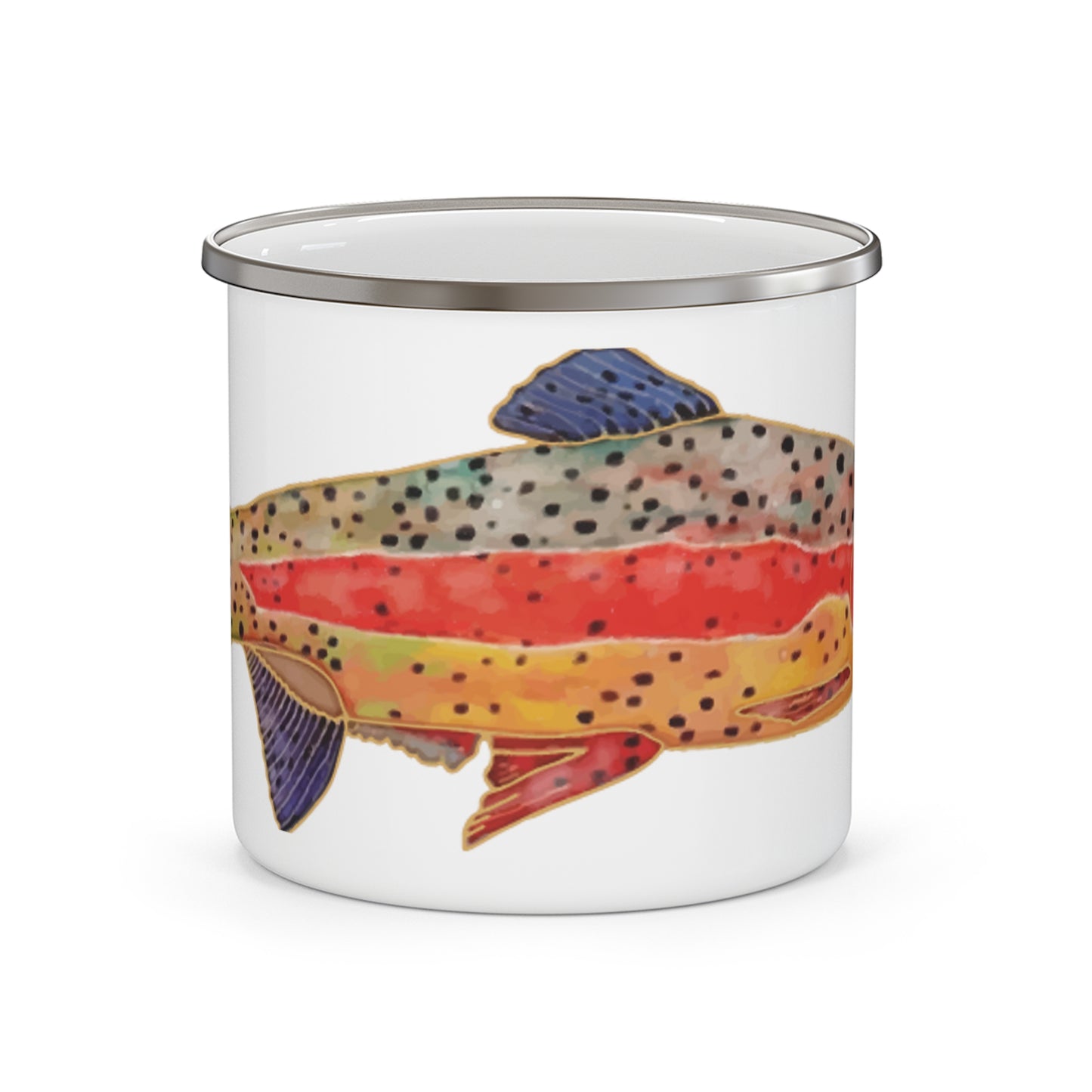 Rainbow Trout Enamel Camping Mug