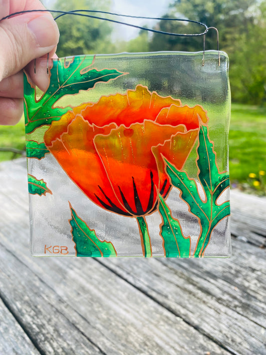 Poppy Sun Catcher