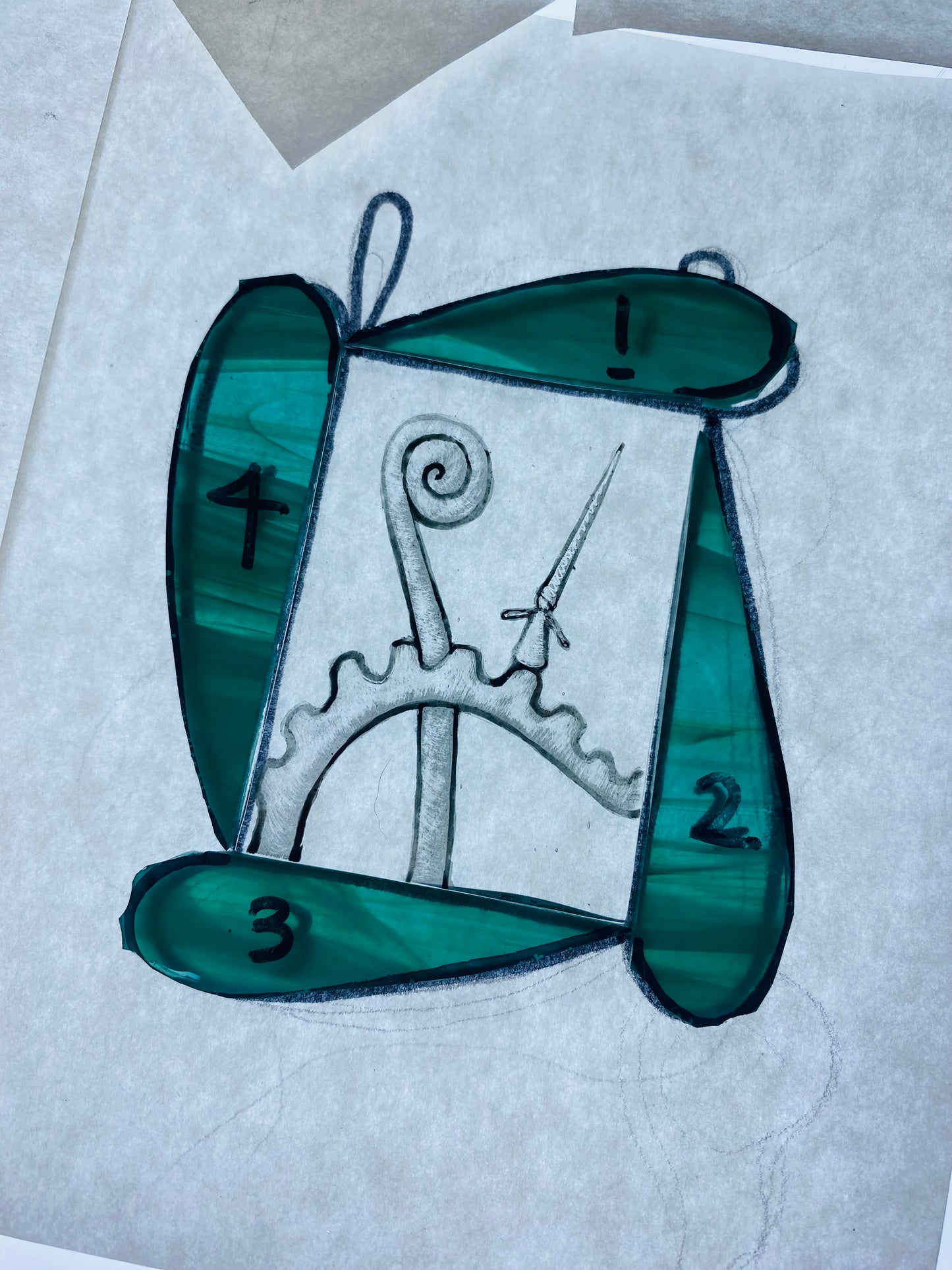 A Cog Among The Weeds in Teal