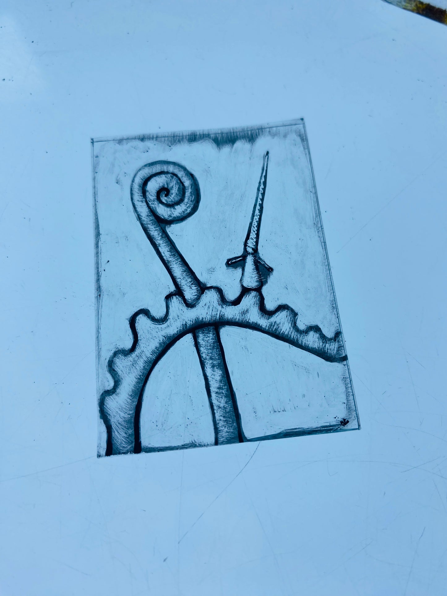 A Cog Among The Weeds in Teal