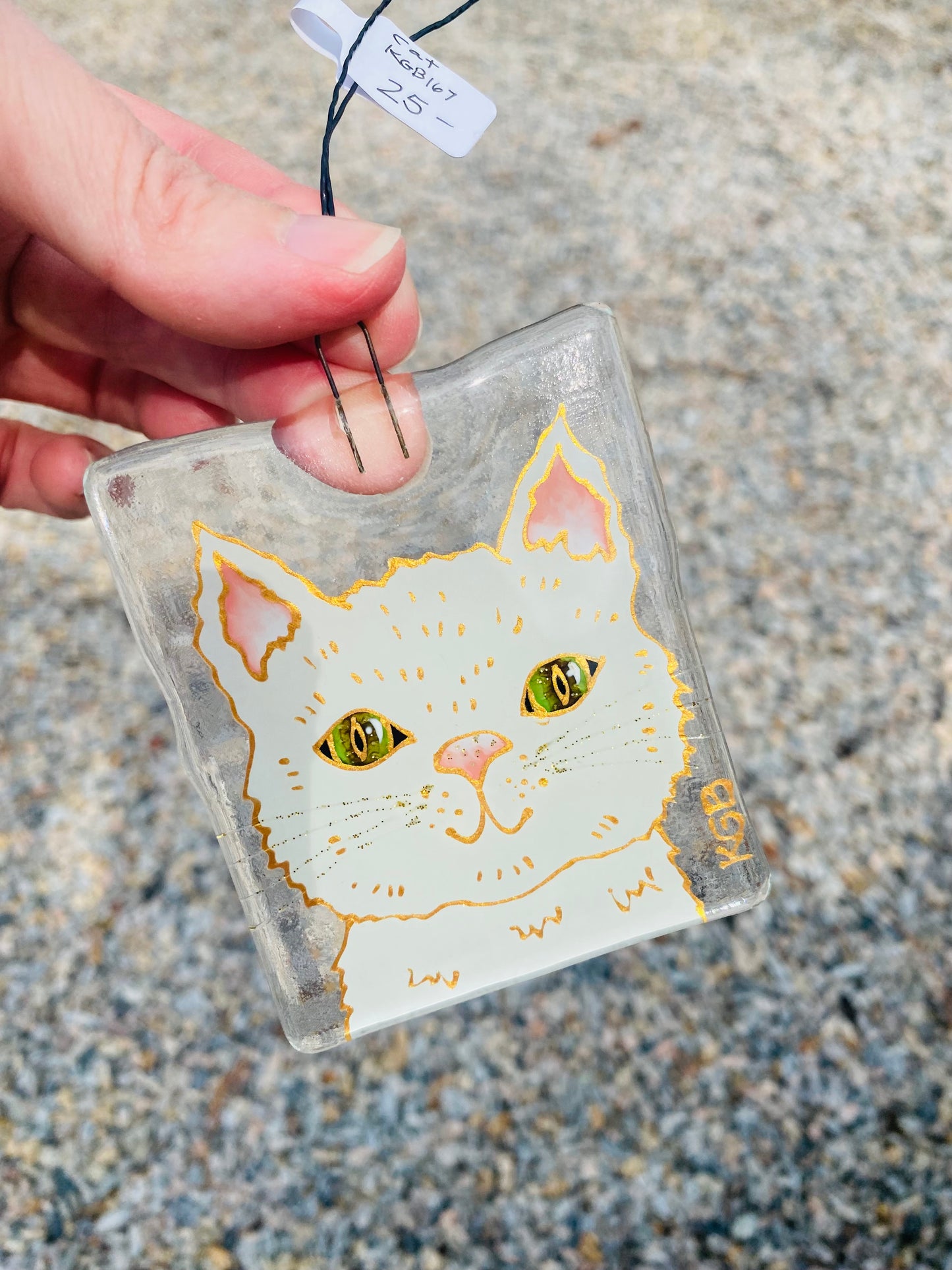 White Cat Sun Catcher