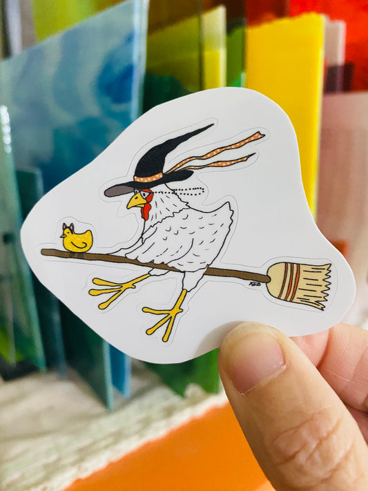 The Hen House Chicken Witch Stickers