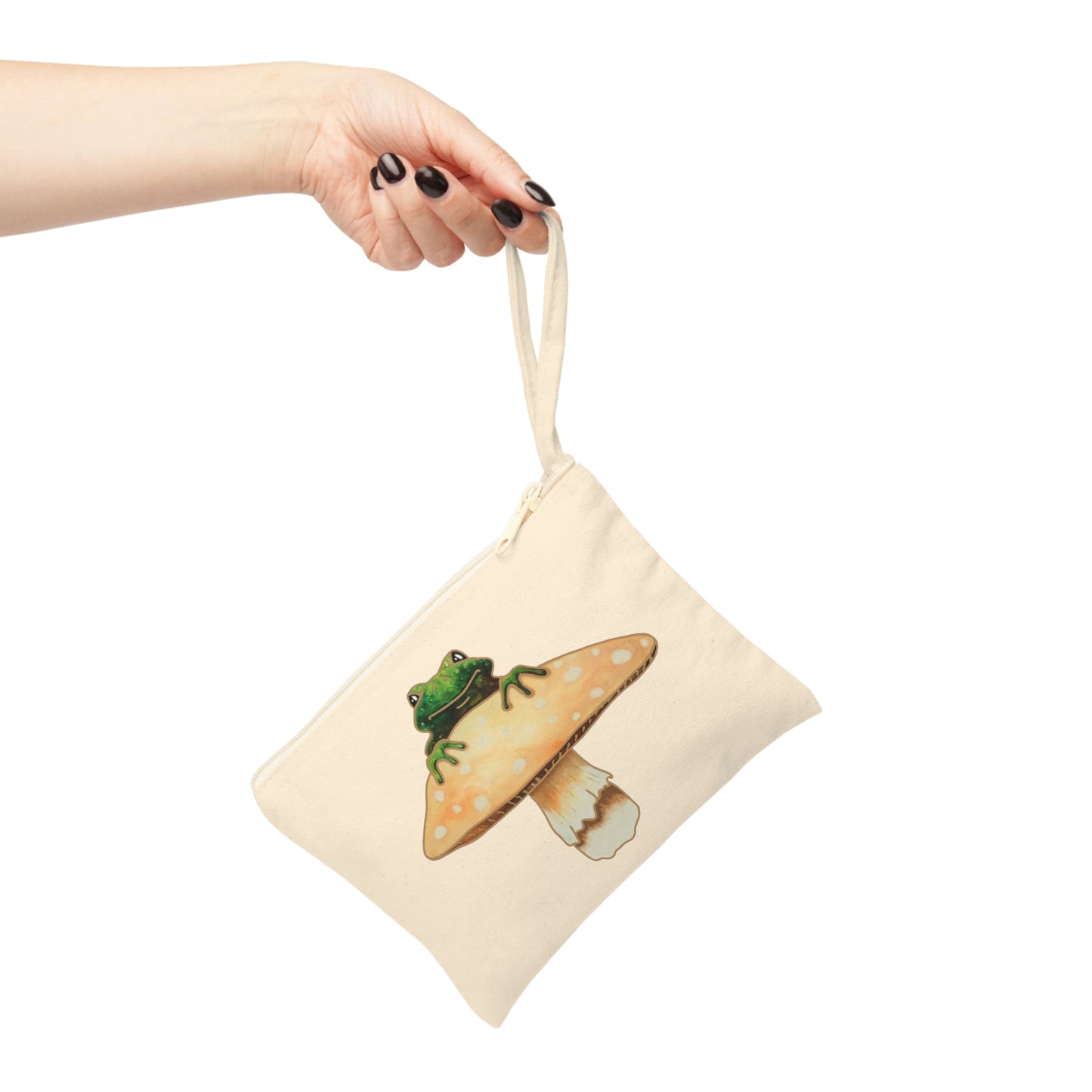 Frog Mushroom Accessory Zipper Pouch