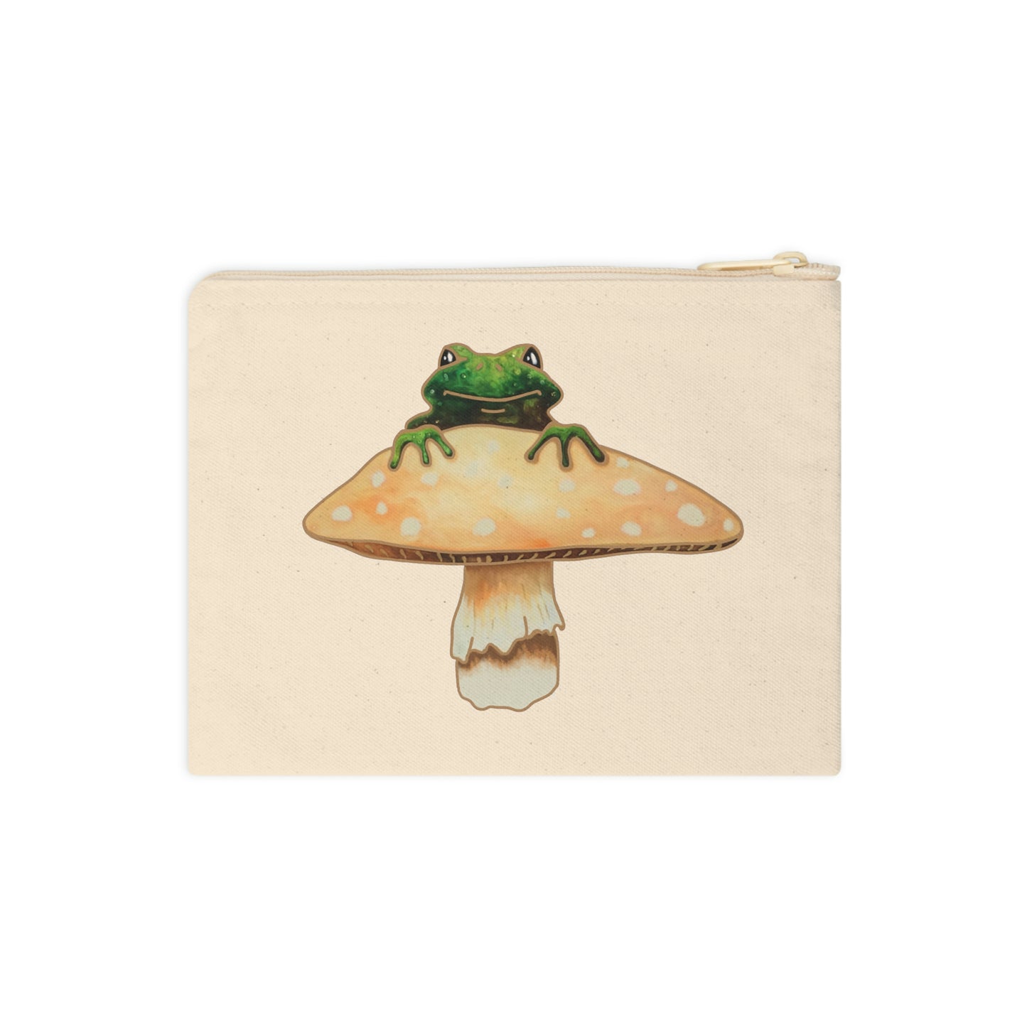 Frog Mushroom Accessory Zipper Pouch