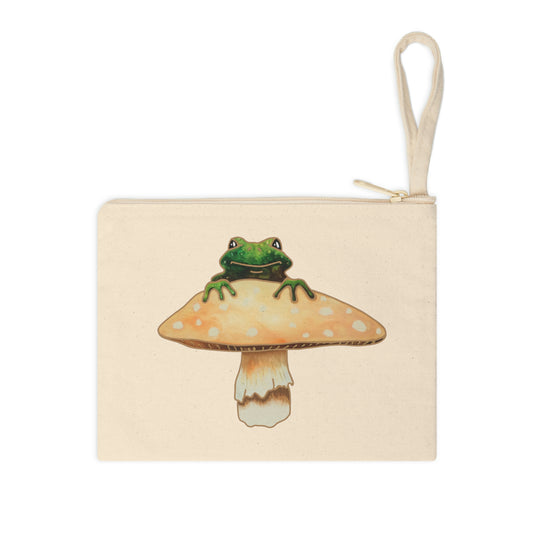 Frog Mushroom Accessory Zipper Pouch